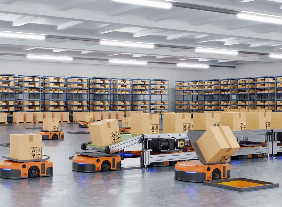 Warehouse storage racks and automated material handling